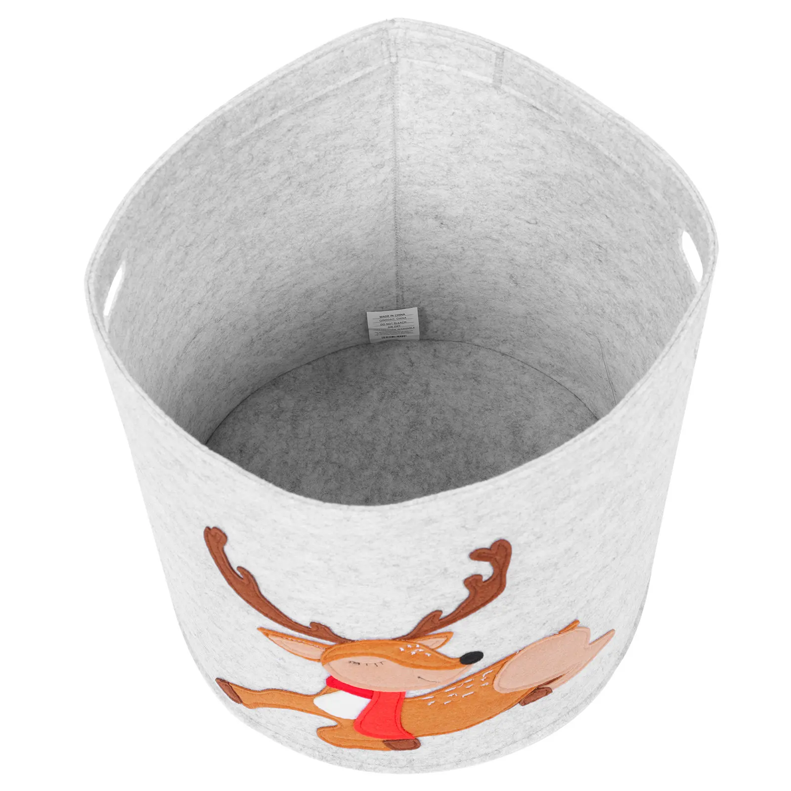1Pcs Cartoon Storage Bucket Felt Material High Density Structure Compact Design Large Capacity Laundry Holder Home Decoration