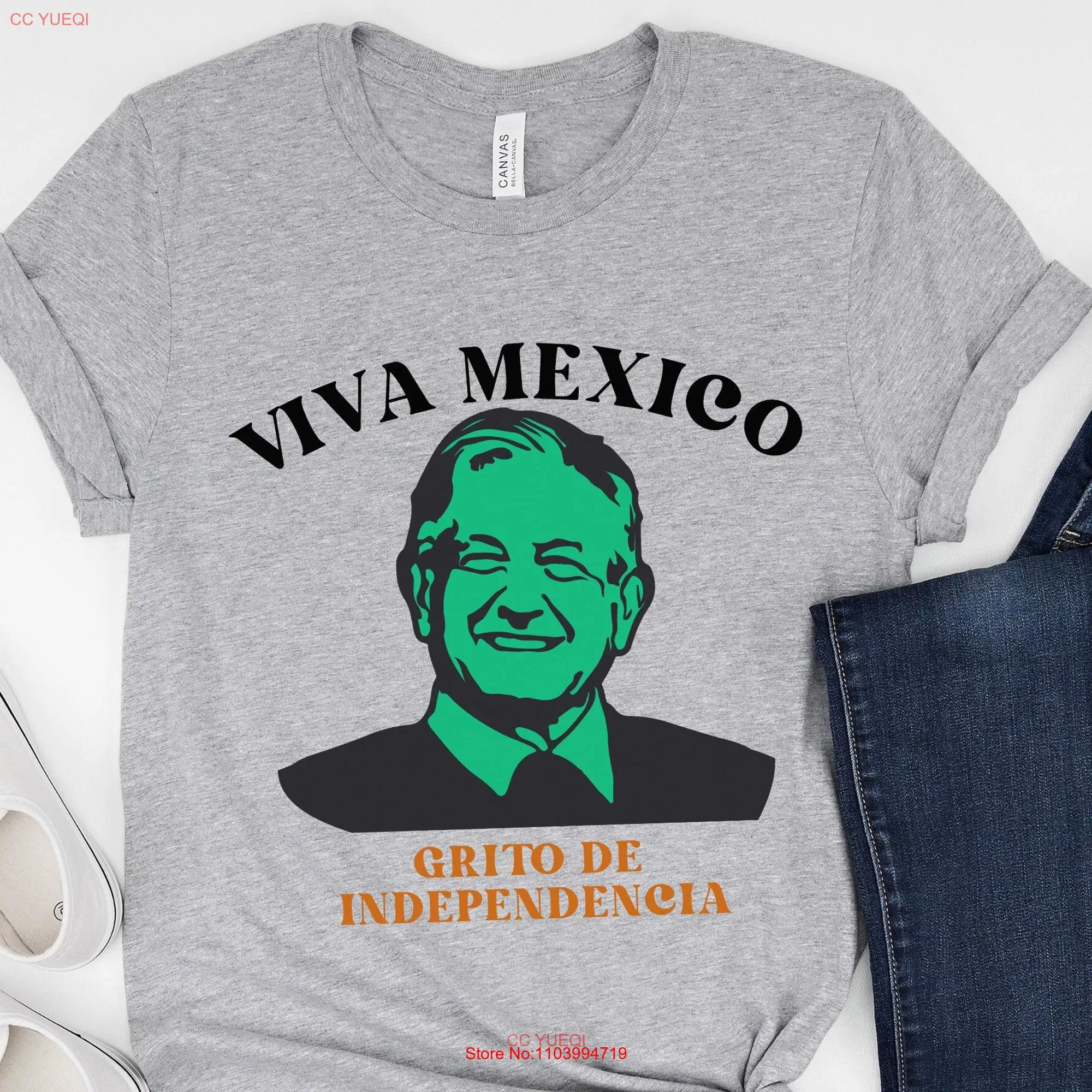 AMLO T shirt President Lopez Obrador for AMLOVERs Mexican National Month 2024 gift long or short sleeves