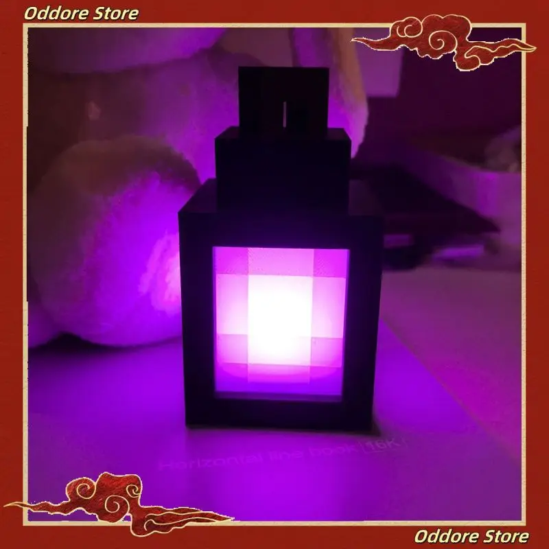 私の世界-多色ハンドヘルドライト-3dプリントランタン-多機能充電式ledライト-壁飾り-ゲーム周辺機器