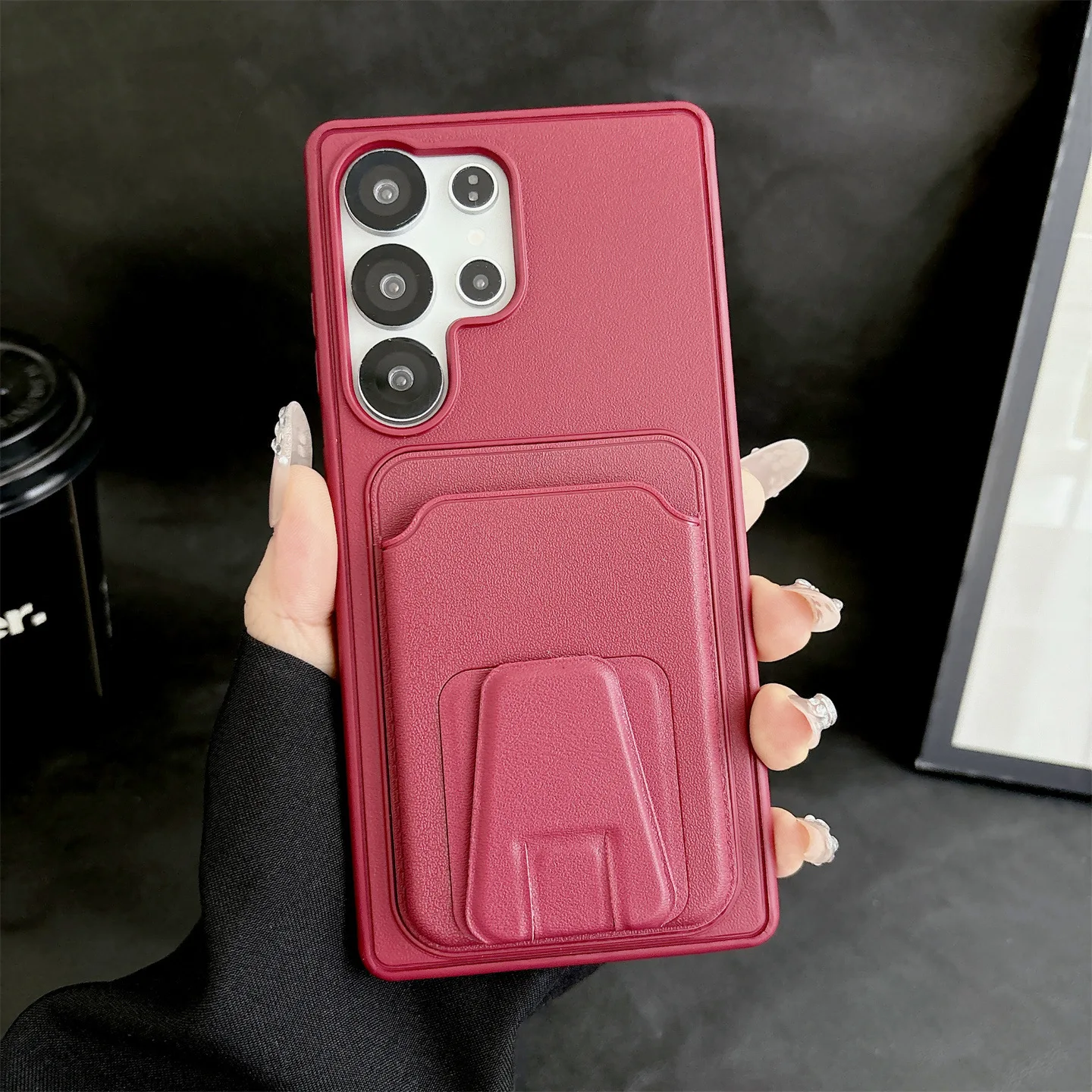 

Чехол-бумажник для Samsung S25/S25 Plus/S25 Ultra с держателем для карт и защитой от RFID, модный дизайн из искусственной кожи, складная конструкция