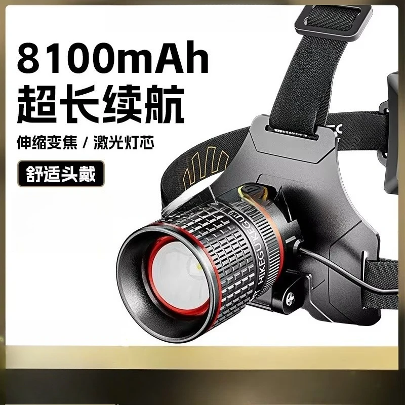 Waterproof super bright head-mounted night fishing light miner light long battery life work light
