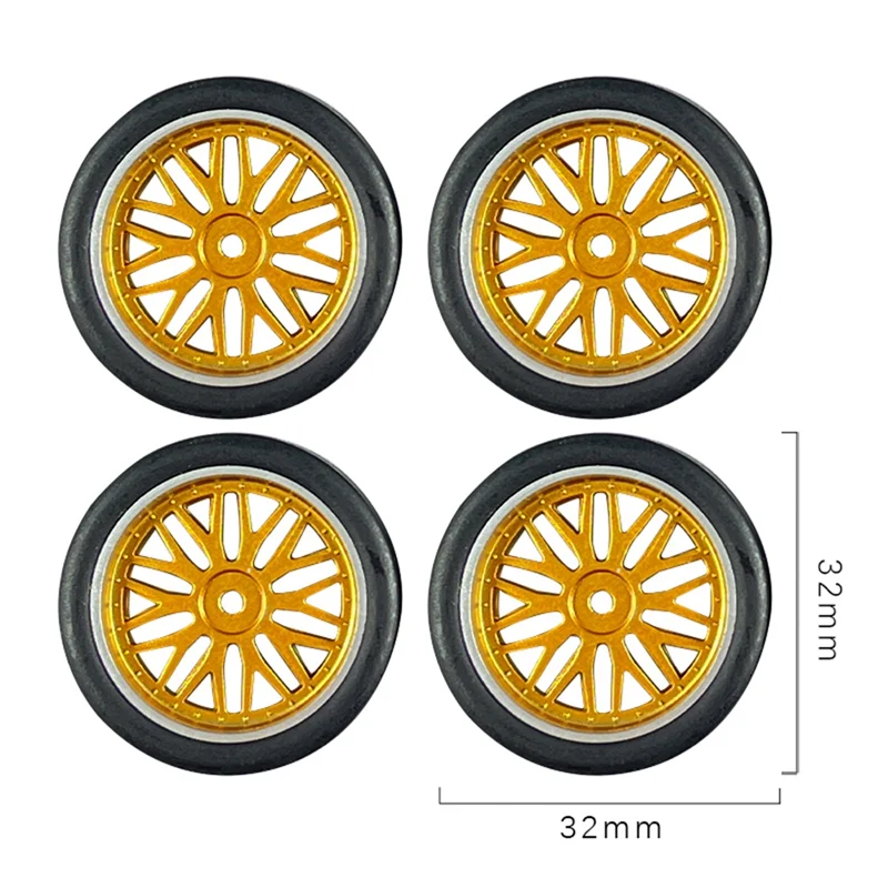 Roda de pneu Drift para RC Car, LDRC AE86 1/18, Peças de atualização, Acessórios, 32mm, 4pcs