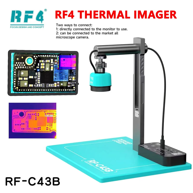 

Интеллектуальный тепловизор RF4 бесшовный интегрируется со всеми камерами микроскопа для высокоточного тепловизионного изображения - RF-C43B