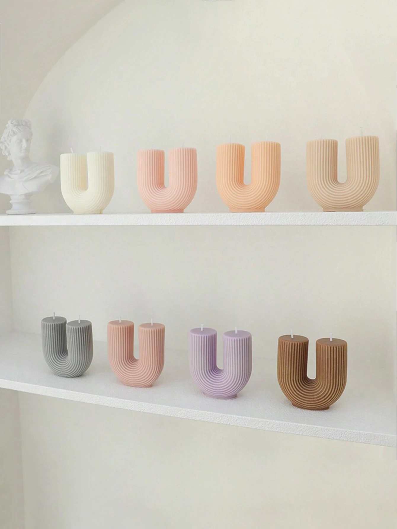 1pc high-quality bean wax rainbow bridge U-shaped scented candle, handmade for home decoration, Valentine's Day scents, date fra