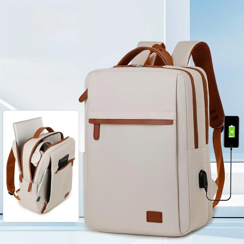 Men's Travel Business Backpack 15.6 Inch Computer Bag Meeting Gift Pattern Printed Dual-Shoulder Bag Soft Polyester Material