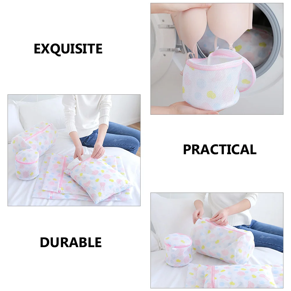 

3Pcs Mesh Washing Bags Set Reusable Fine Mesh Laundry Net Bags for Delicates Smooth Soap Water Flow Easy Storage for Home Travel