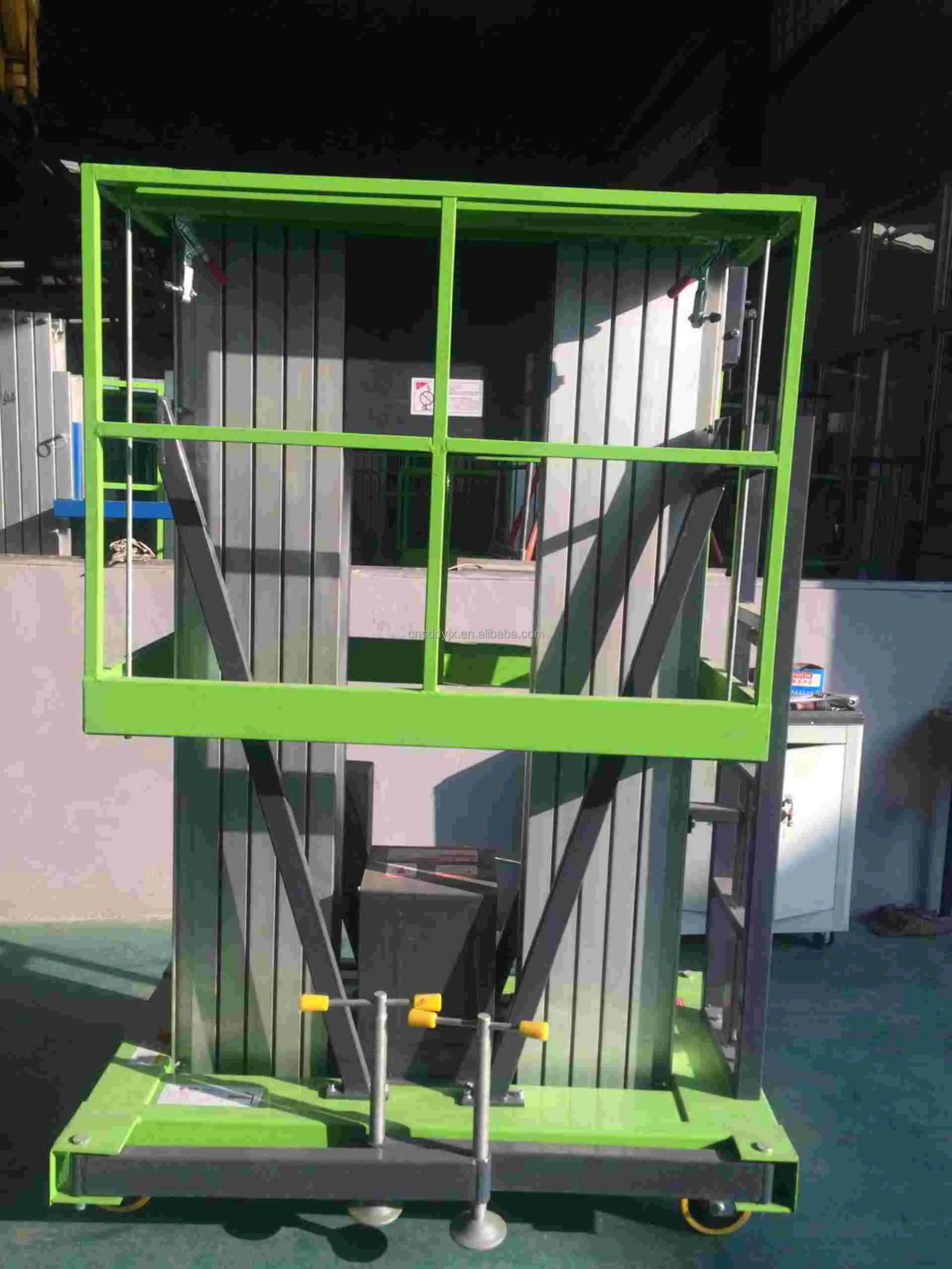 Customized High Quality 10m Outdoor Dual Mast Aluminum Alloy Mobile Electric Lift Platform New 220v Hydraulic Ladder Elevator