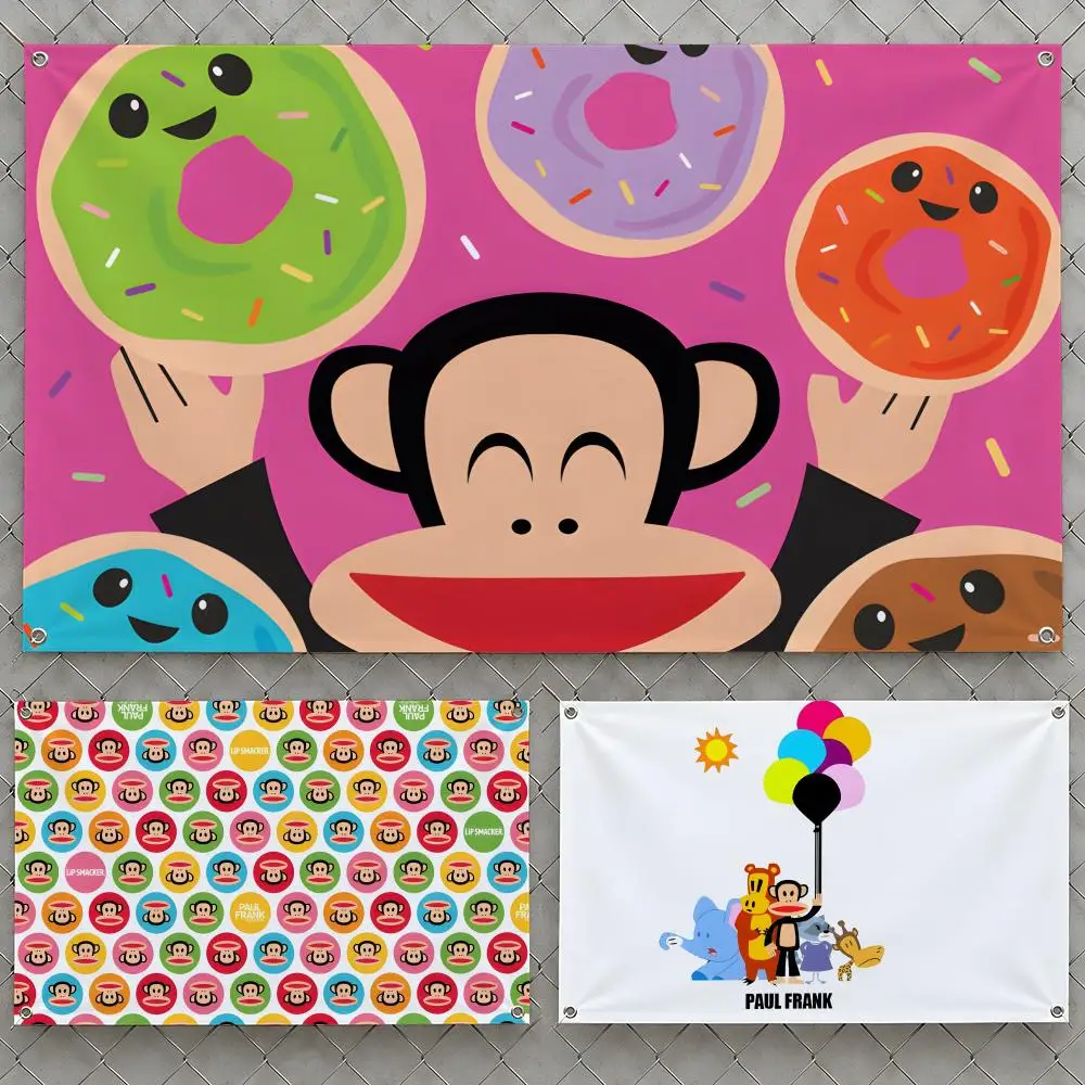 Brand P-Paul F-Frank Julius Monkey Flags Wall Hanging Flag Banners For Birthday Parties Outdoor Bedroom Dorm Room Decor
