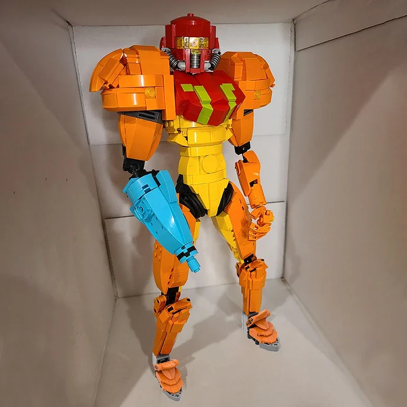 MOC Metroides Mecha Robot Samus Aran Building Block Assembling Model Creative Mech Game Collection Brick Toy Xmas Gift