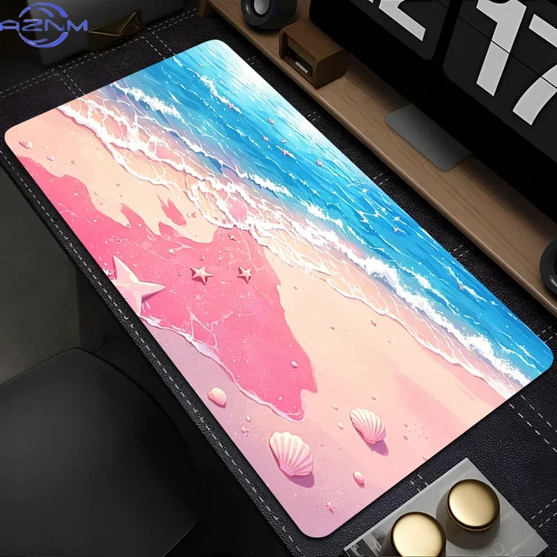 Large Mouse Pad Dream Beach office Table Mat Sea View Cartoon Keyboard Pad kawaii Gaming Accessories XXL Esports Gamer Mousepad