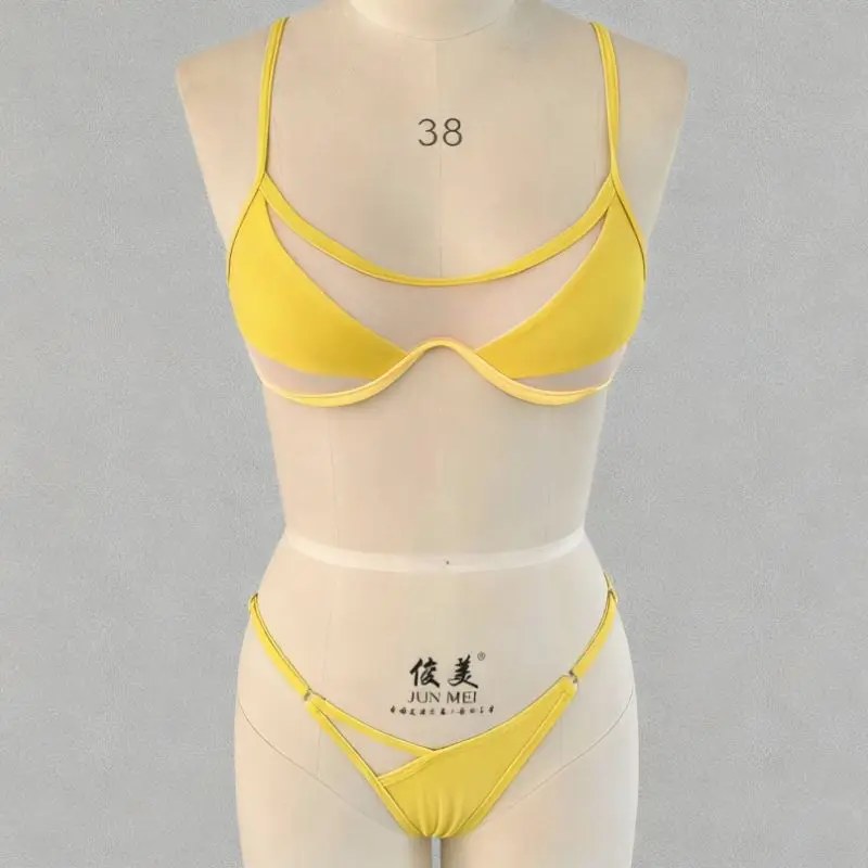 Cikini malha emenda uma peça sexy biquinis conjunto split maiô cor sólida verão praia maiô para mulher