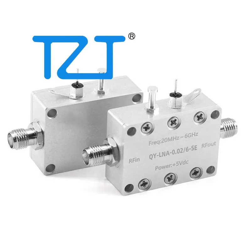 Imagem -02 - Tzt 0.02 6ghz Lna Amplificador de Baixo Ruído Pré-amplificador rf Linear Alto e Alto Ganho com Conector Fêmea Sma