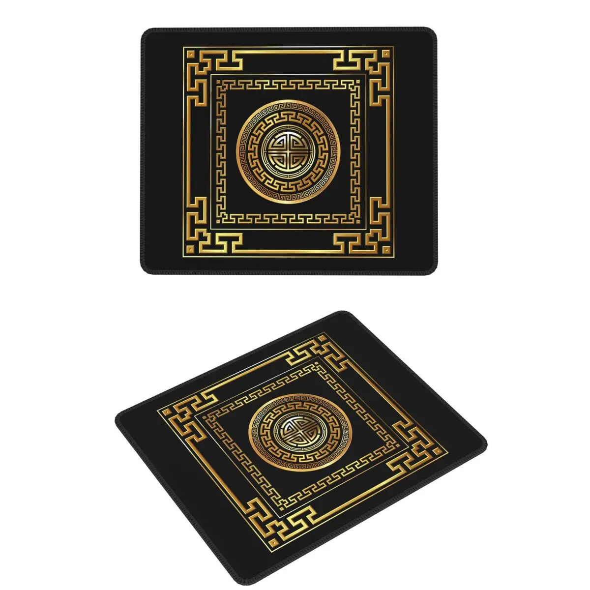 

Greek Key Meander Black Gold Large Mouse Pad Computer Keyboard Mouse Mat Gamer PC Desk Mat Office Accessories Table Mats