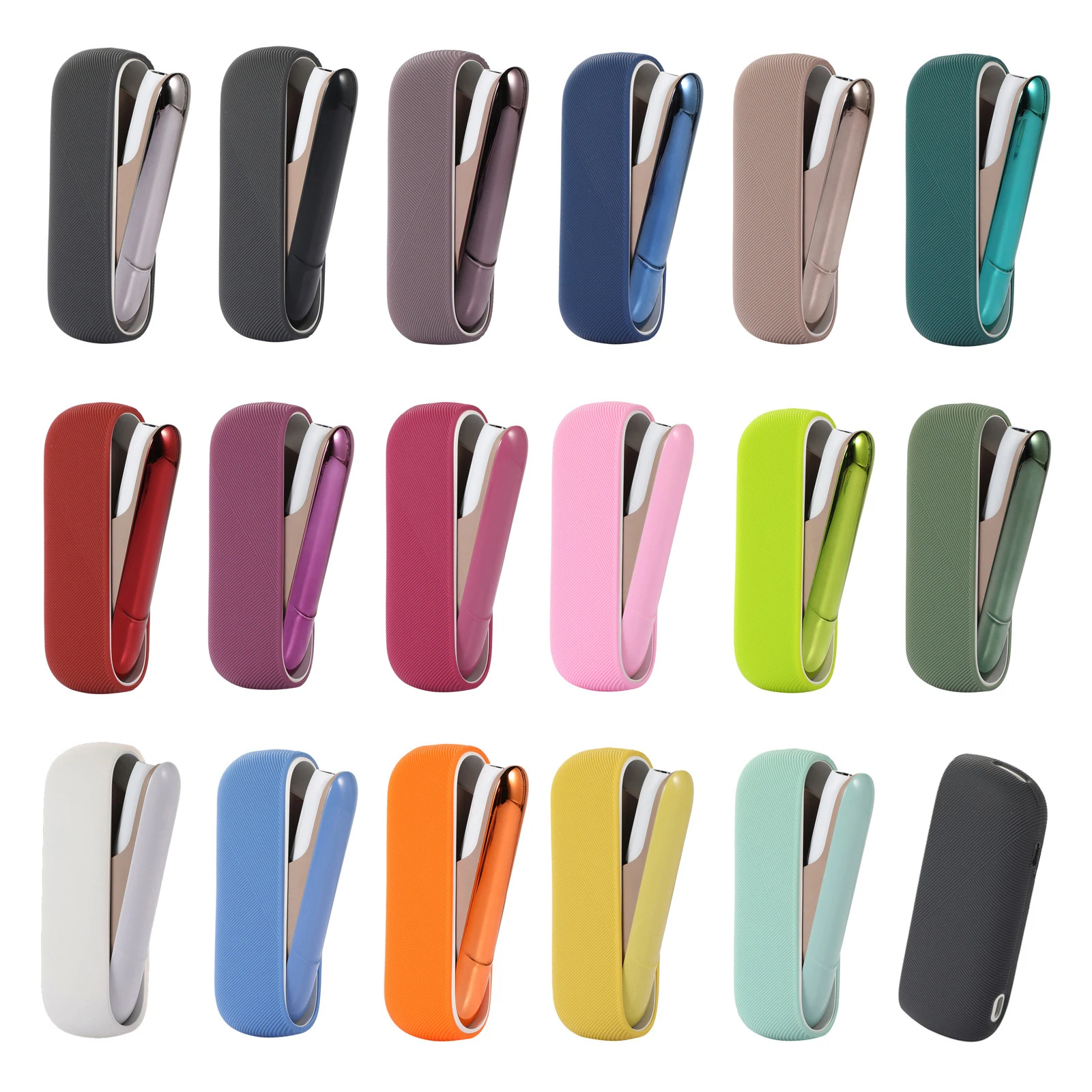 14 Colors Silicone Case+Door Cover For IQOS 3 Duo Full Protective Cover For IQOS 3.0 Replaceable Side Cover