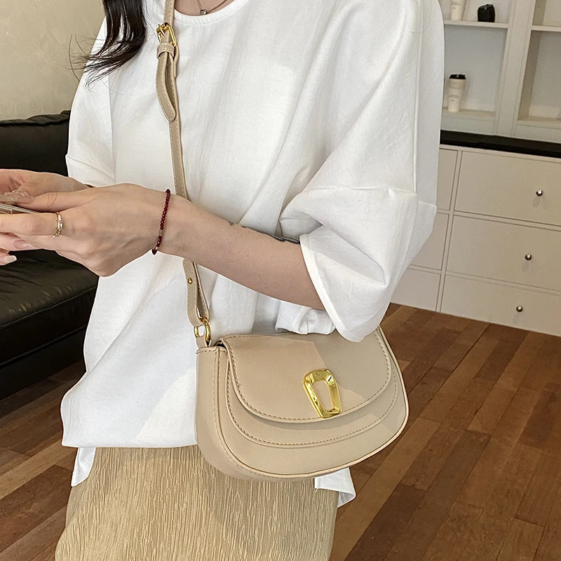 Luxus Designer Hobos Handtasche Frauen Kleine Achselhöhle Tasche Vintage Kupplung Geldbörse Pu Flap Schulter Taschen Für Damen Khaki Umhängetaschen – Detail 4