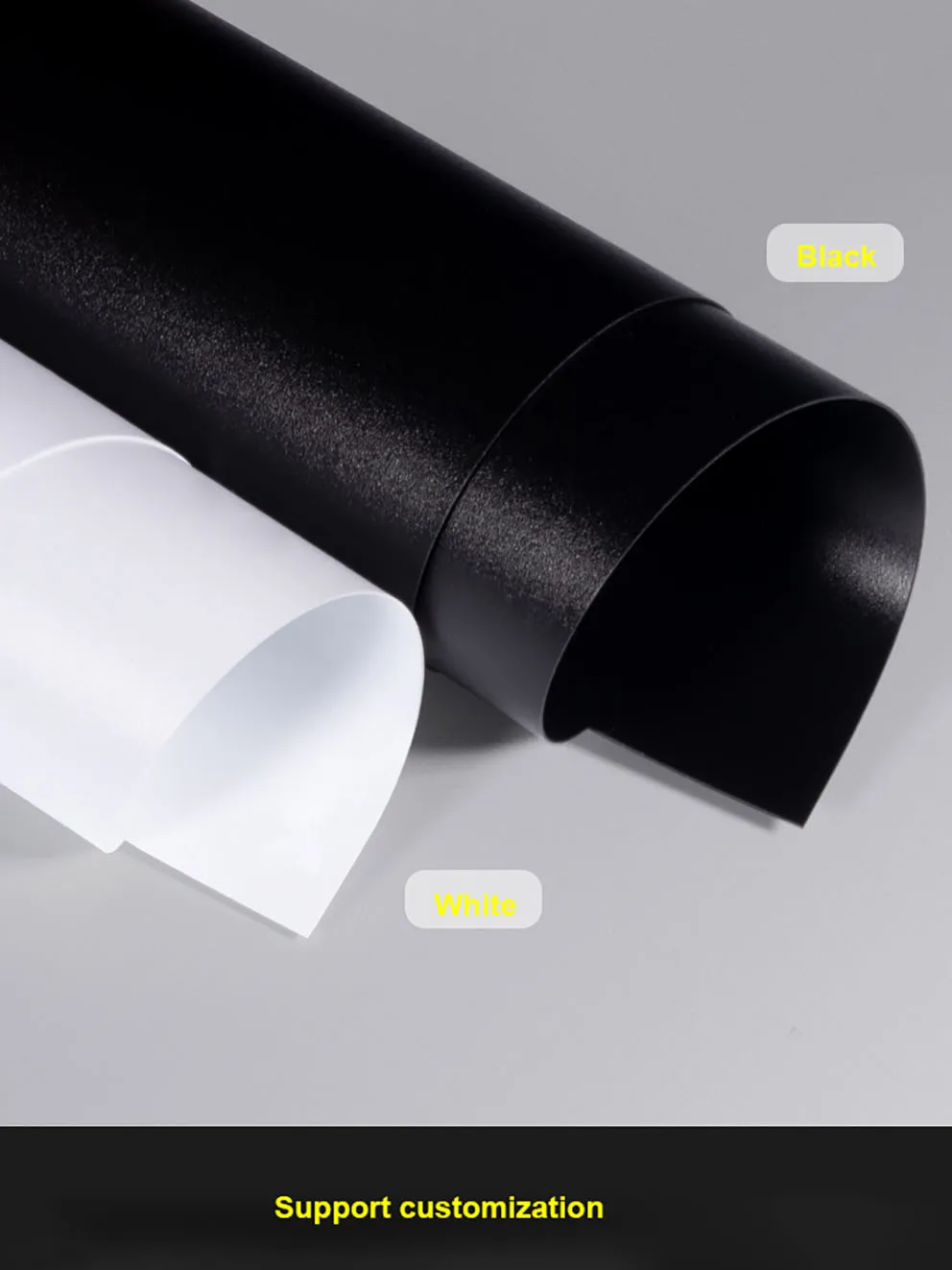 Frosted White / Black PP Plastic Sheet  100x200 210x297 200x300 300x400mm Thickness 0.3/0.4/0.5/0.6/0.8/1/1.5/2mm