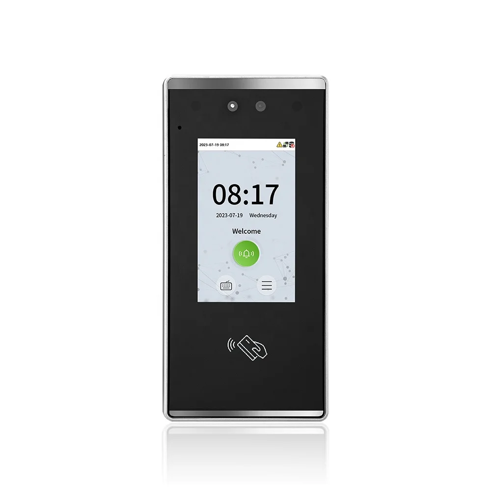 Waterproof Dynamic Fast Facial Recognition Terminal Card Reader With Touch Virtual Keypad Access Control Device
