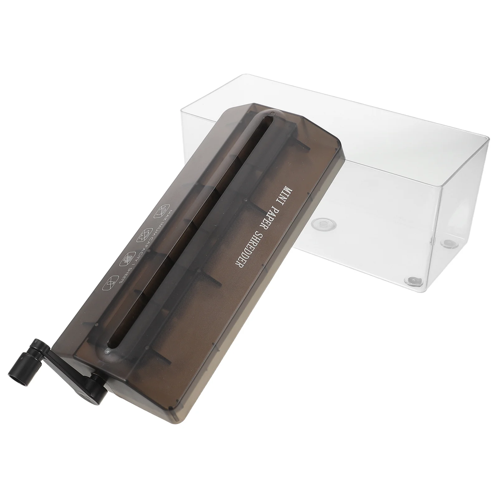 Distruggidocumenti manuale Mini portatile portatile per ricevute di documenti A4 Uso domestico in ufficio Striscia di acciaio PP silenziosa compatta