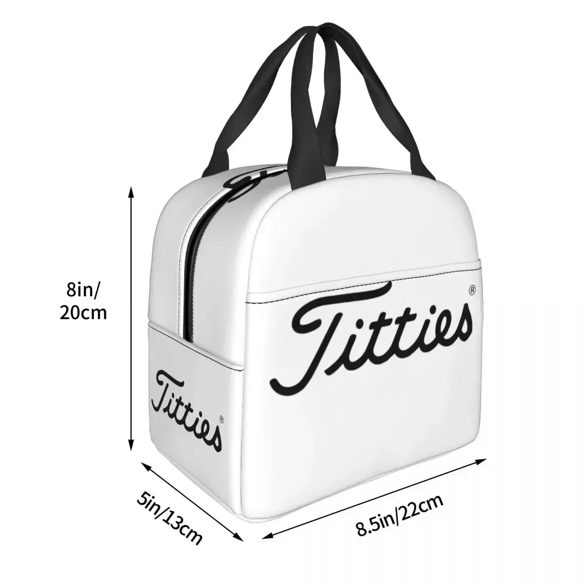 T-Titties Golf Ball Lunch Bags Insulated Bento Box Portable Lunch Tote Resuable Picnic Bags Cooler Thermal Bag for Woman Work