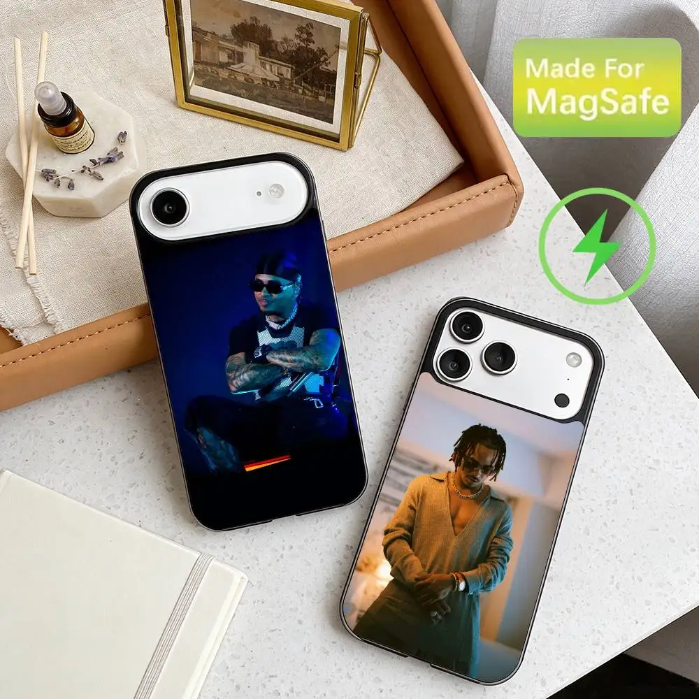 

Чехол для телефона в стиле O-Ozuna A-Aura для iPhone 17,16,15,14,13,12,11 Макс, черный защитный чехол с беспроводной зарядкой