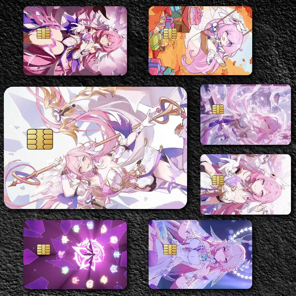 Honkai Impact 3rd Elysia Credit Card Skin Stickers for Bank Card Bus Metro Card Sticker Waterproof Gift