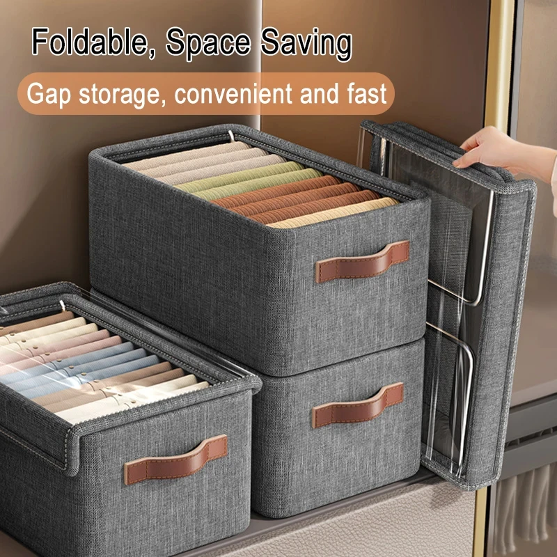 Clothes Storage Box Foldable Cabinet Storage Bin for Underwear Socks Pants Sundries Storage Container Home Organizers