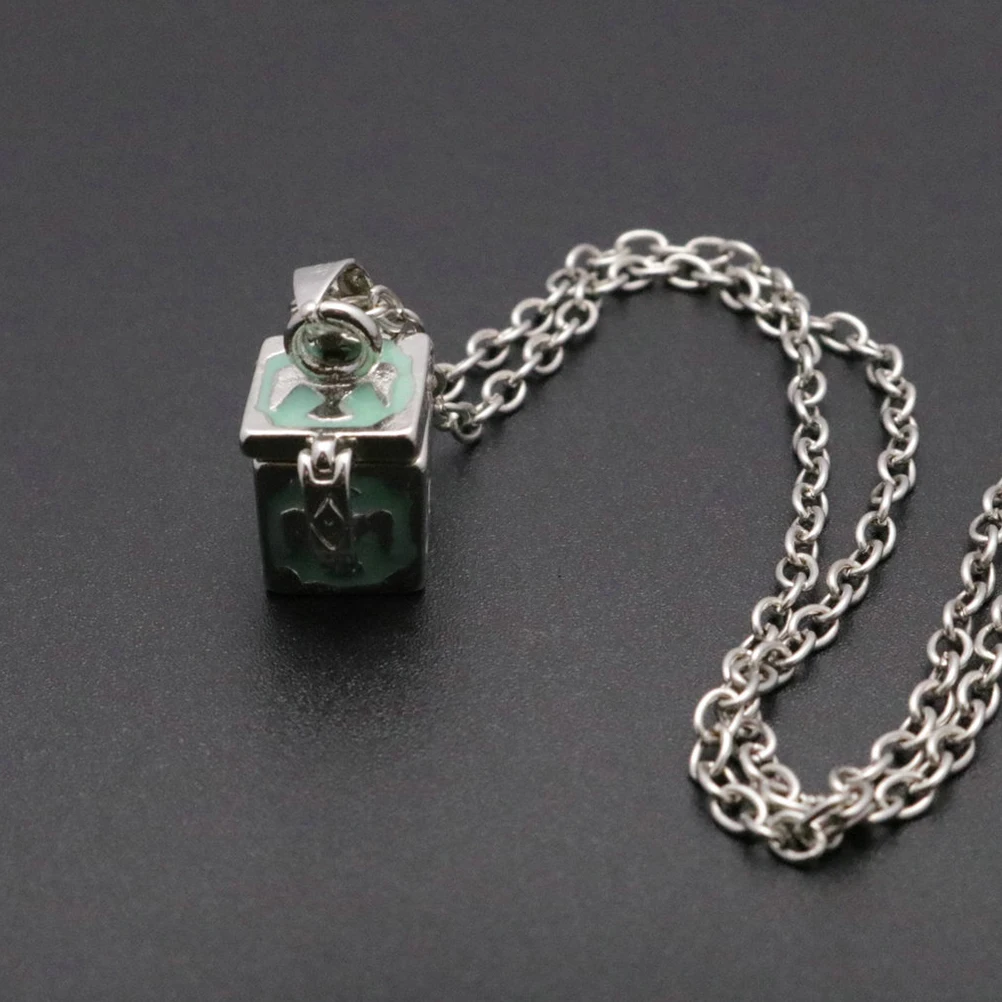 

Square Ashes Pendant Chain Waterproof Keepsake Necklace Copper Memorial Gifts Opens Closable Screw Pet Human Ashes Wishing Charm