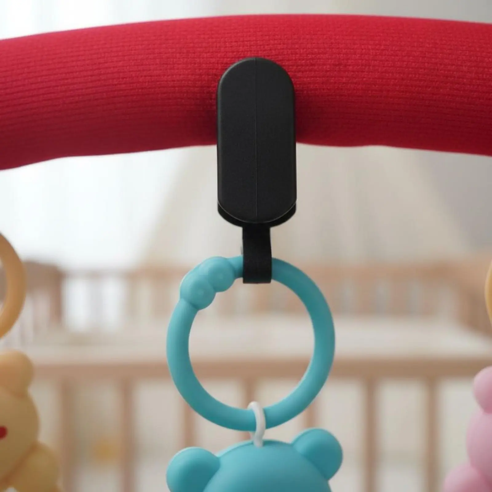 Baby Seat Toy Arch Googly Eyes Cradle Toy Bar Attachment for Infants