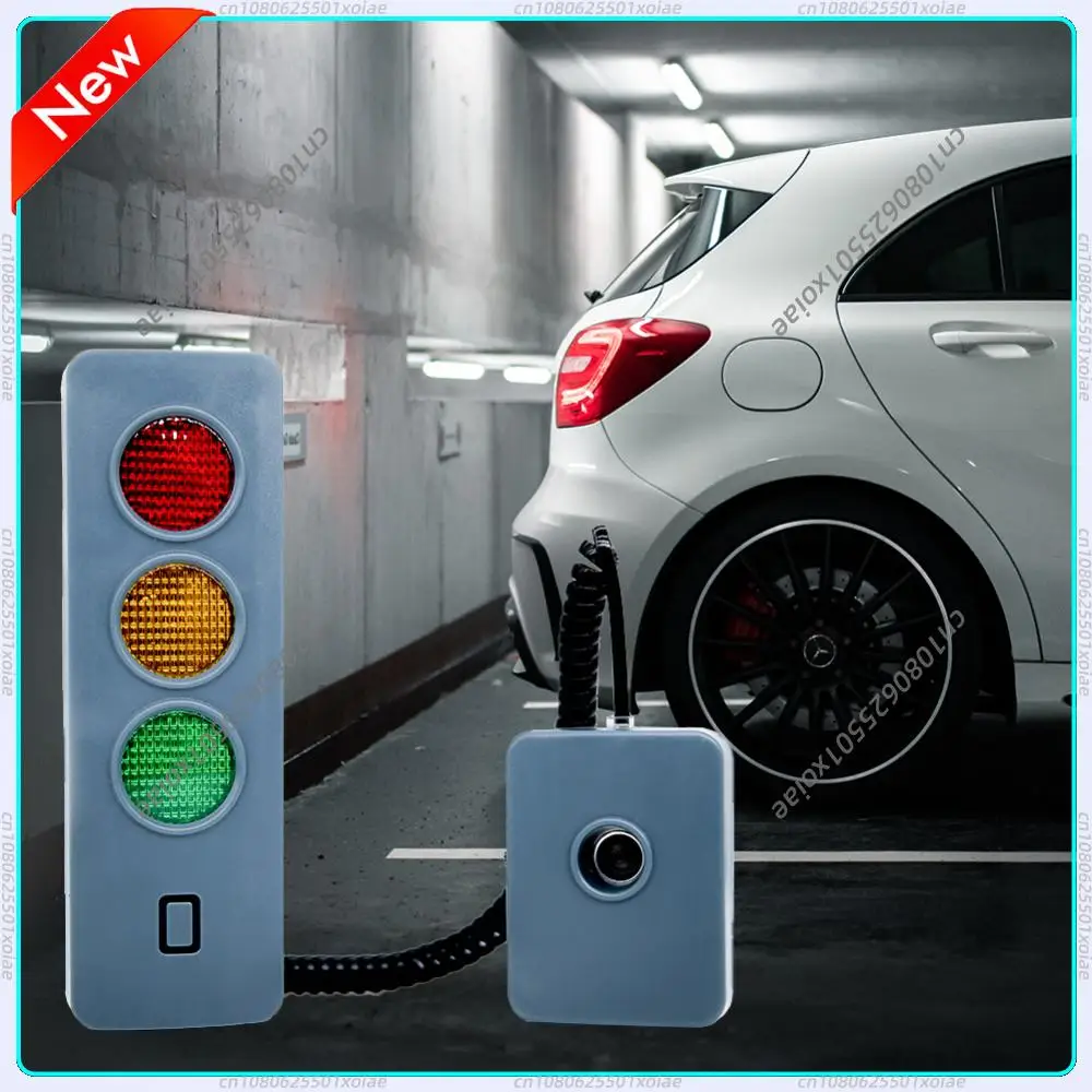 Garage Safe Light Anti Collision Auto Parking System with Three Colors Light LED Traffic Light Adjustable Battery Operated