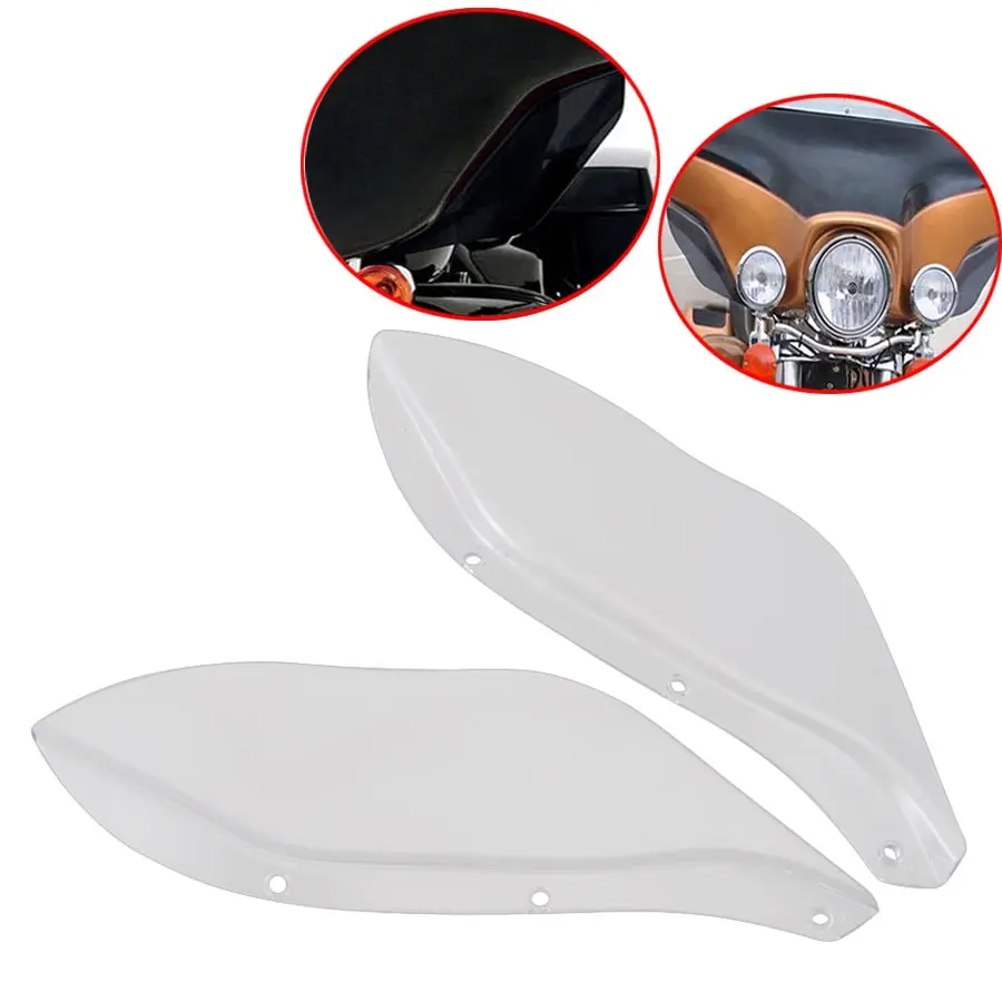 Motorcycle Side Wing Windshield Air Batwing Deflector Plastic Fairing For Harley Touring CVO Ultra FLHT FLHX 96-13 Accessories