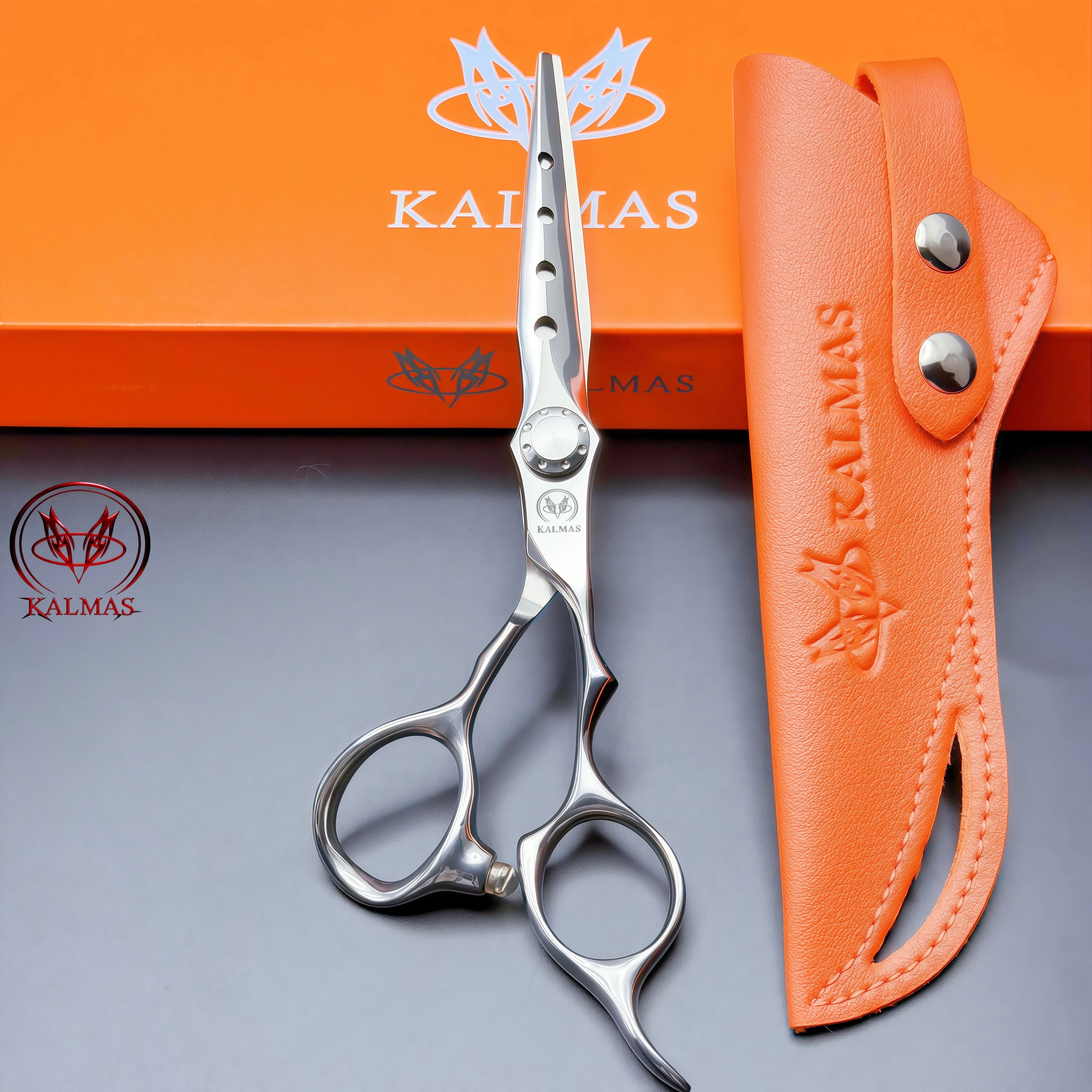 KALMAS hairdressing scissors professional barber scissors 6.0 Inch scissors VG10 material professional barber scissors