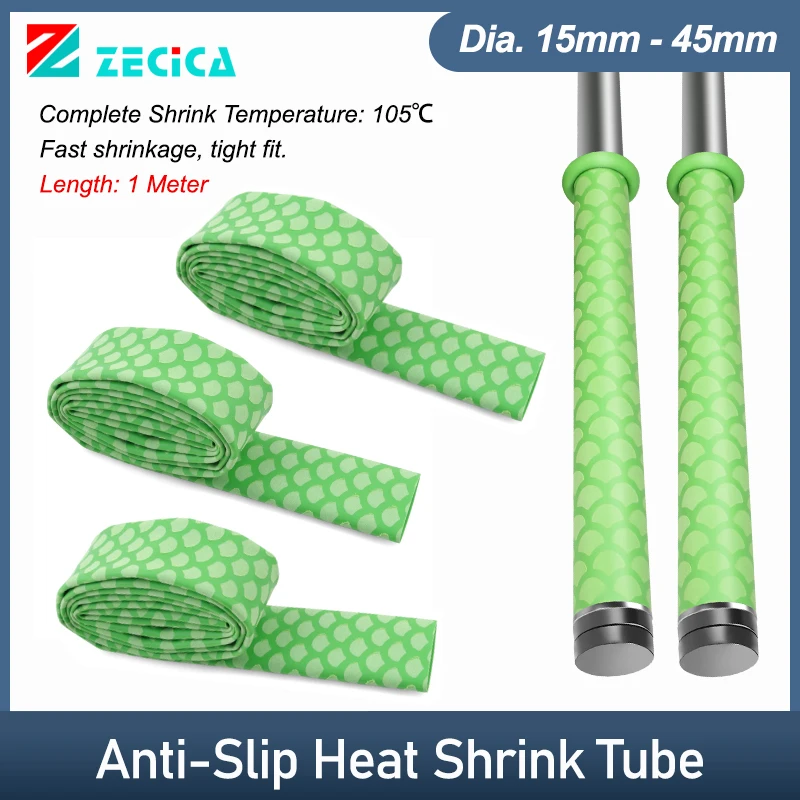 

Green Anti-Slip Heat Shrink Tube Dia.15 18 20 22 25 28 30 35 40 45mm Fishing Rod DIY Waterproof Handle Bar Sleeve Wrapping Case