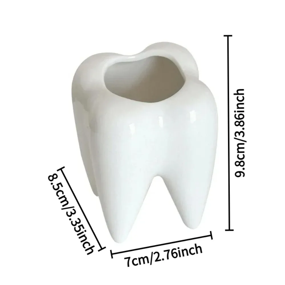 1PCS 3D Printed Toothbrush Holder with Tooth Shape, Isolated Independent Bathroom Accessory Organizer