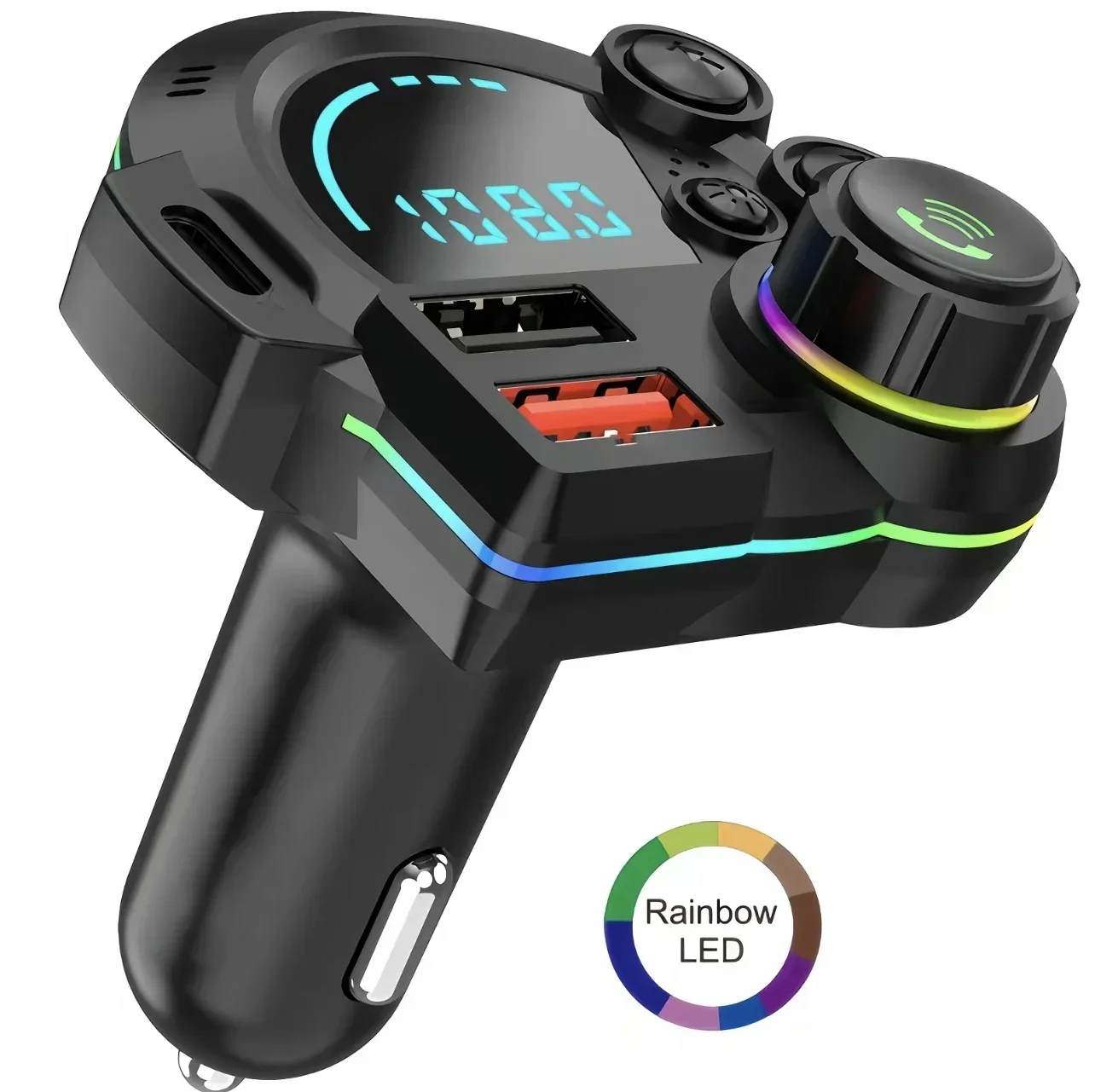 MP3 Music Player Car Bluetooth 5.3 FM Transmitter Wireless QC3.0& PD 20W Dual Fast Charging Car Adapter