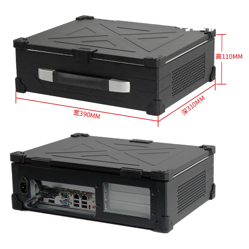 Nieuwe Ontwerp 16.1 Inch Lcd-Scherm Industriële Server Chassis Computerkast Met Drie Pcie Slots