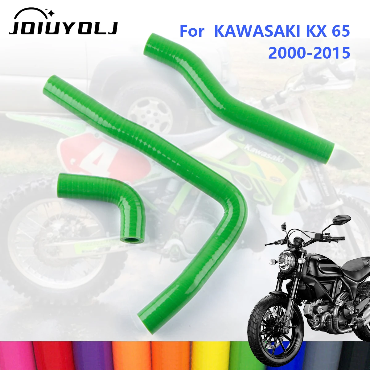 

For 2000-2015 Kawasaki KX65 KX 65 Motorcycle Silicone Radiator Coolant Hose Kit