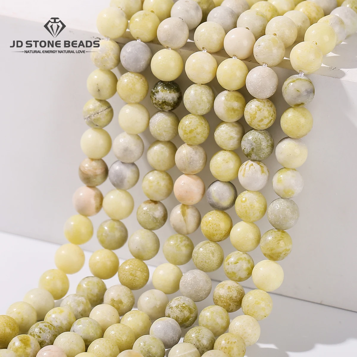 

Natural Stone Beeswax Chalcedony Bead Round Loose Spacer Bead 4 6 8 10 12mm For Jewelry Making DIY Bracelet Necklace Accessories