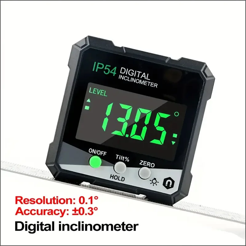 Digital Inclinometer Angle Protractor Digital Angle Ruler Single-side Magnetics Multifunctional Protractor Portable Inclinometer