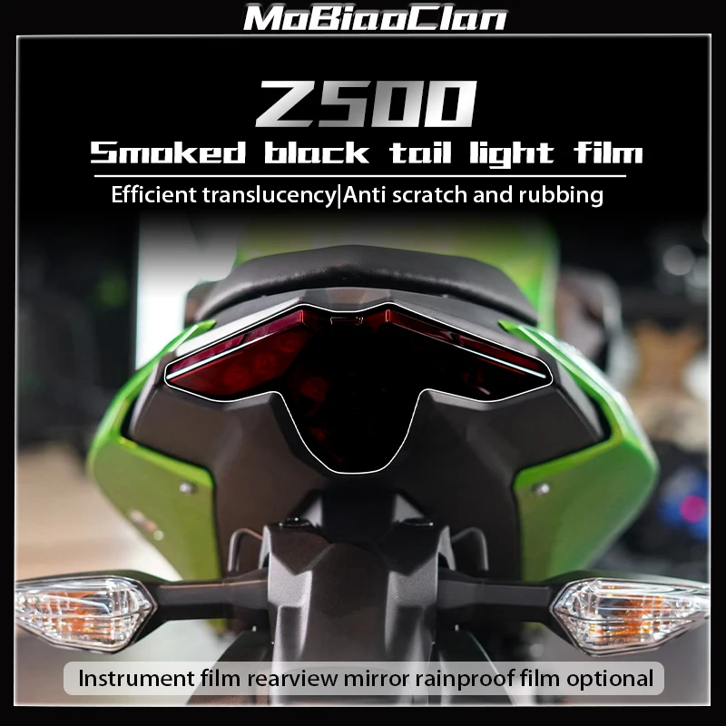 Film lampu depan sepeda motor, untuk Kawasaki Z500 Z 500 z500 z 500 2024, Film pelindung transparan, Aksesori Film cermin belakang