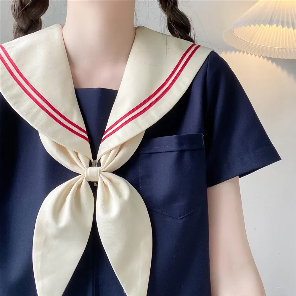 Uniformes escolares japoneses para meninas, trajes básicos de marinheiro Jk Navy, saia plissada fofa, trajes cosplay anime para mulheres, roupas de formatura, mulheres