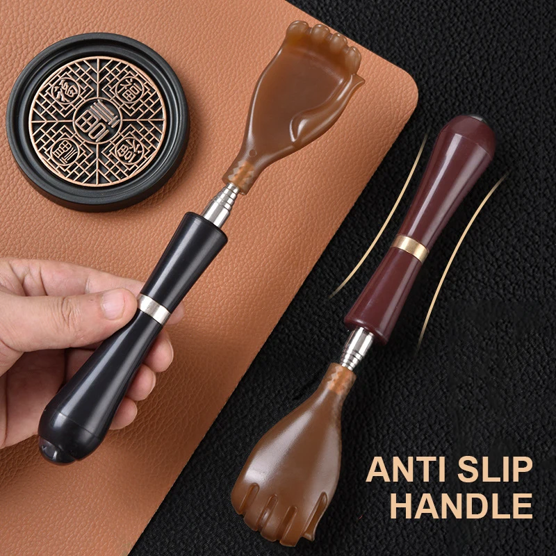 

1pcs Resin Telescoping Back Scratcher With Scalable Scratching Heads, Back Scratcher For Men/Women