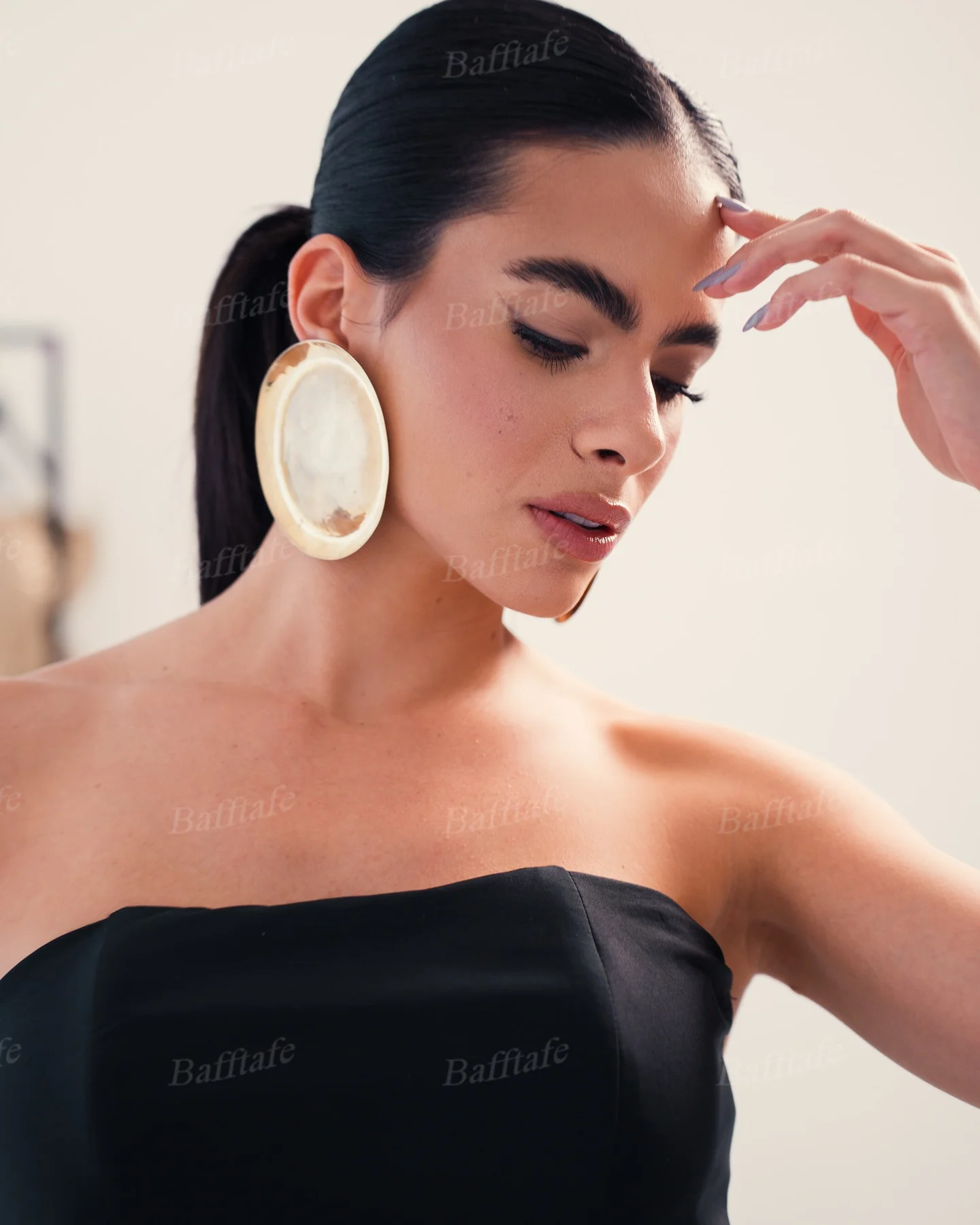 Bafftafe A Line Customized Long Evening Dresses Strapless Low Waistline Formal Party Prom Dress Women Red Carpet Pageant Gowns