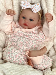 NPK 17inch Reborn Baby Doll Meadow Soft Body handmade 3D Skin with Visbile Veins Collectible Art Doll Christmas Gift