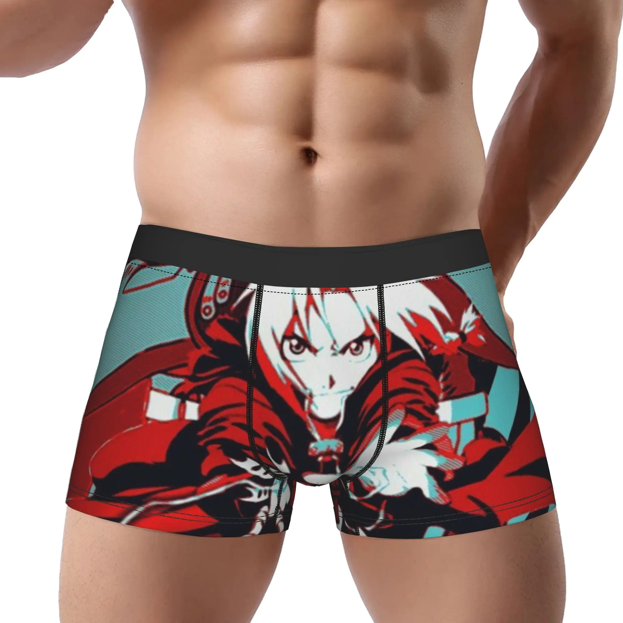 

Трусы Fullmetal Alchemist Homme, мужское нижнее белье, шорты с принтом, трусы-боксеры