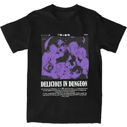 Men's T Shirt Dungeon Meshi Anime Marcille Laios T-Shirts Harajuku Delicious In Dungeon Summer Tee Shirt Y2K Cotton Tops