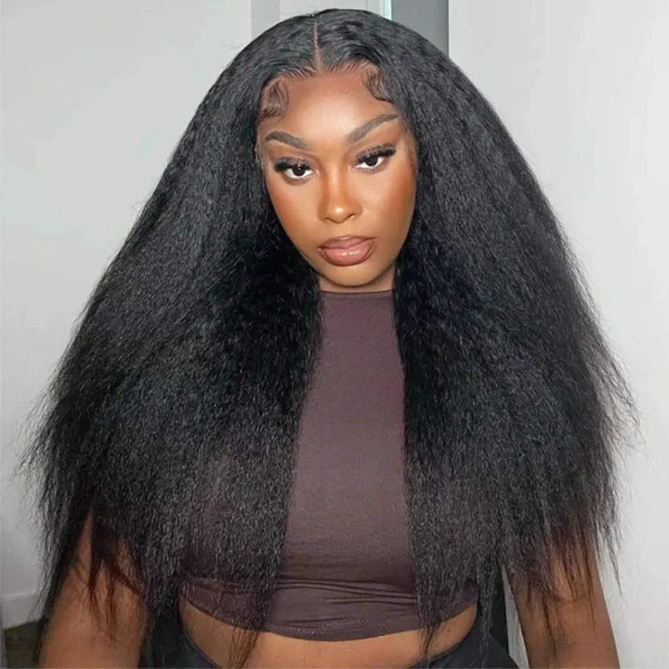 

13x4 Lace Front Wig Brazilian Kinky Straight Human Hair Wigs Pre Plucked Lace Frontal Wigs 4x4 Lace Closure Wigs Remy Human Hair