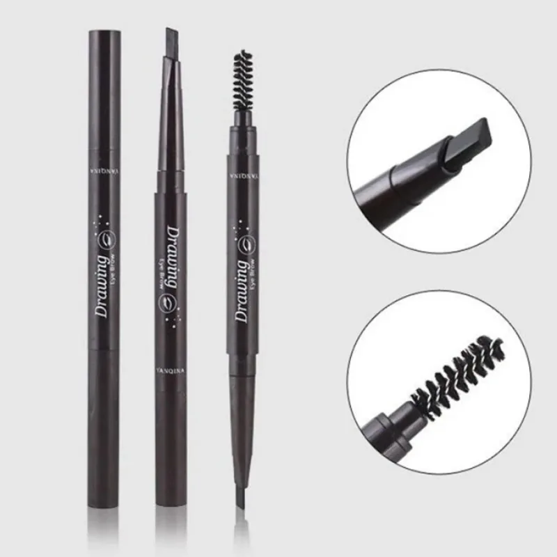 Косметика Double Heads Automatic Pencil Waterproof Long-lasting Pen With Brush Makeup Products Eyebrow Gel Make Up Items