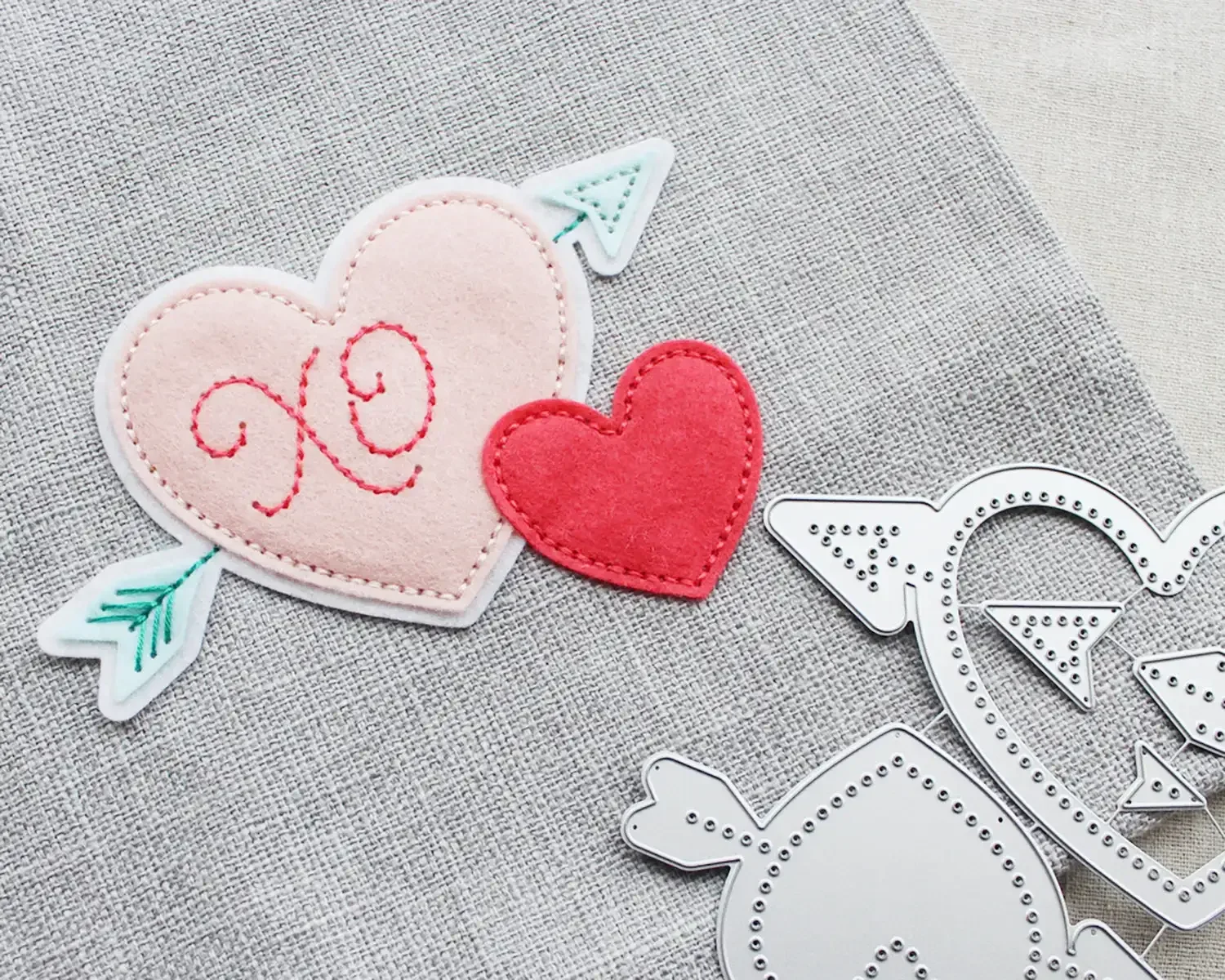 Felt Die Cupid's Arrow Metal Cutting Dies For DIY Scrapbook Craft Decoration Template Greeting Card Spring Valentine's Day 2025