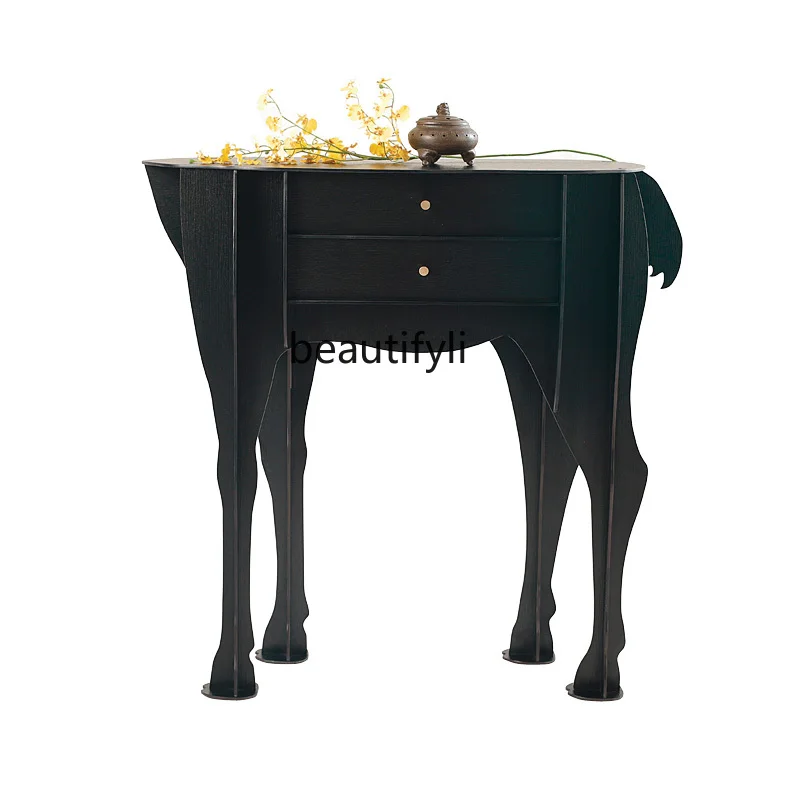 

GY Nordic Light Luxury Lobby Entrance Cabinet Partition European Living Room Side Table Side Table Bedroom Jewelry Table