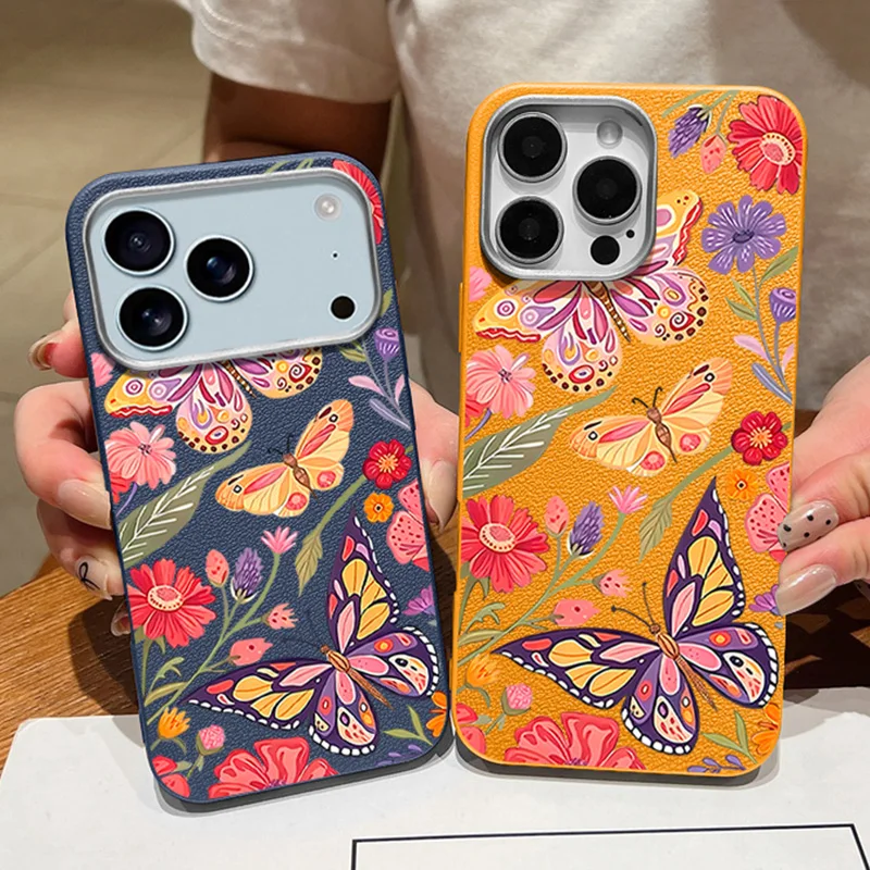 Кожаный чехол из ТПУ с принтом бабочки для iPhone 17 16 15 Pro Max 15 14 Plus 13 12 Pro Max 11, мягкий силиконовый чехол для телефона Air Кожаный чехол из ТПУ с принтом бабочки для iPhone 17 16 15 Pro Max 15 14 Plus 13 12 Pro Max 11, мягкий силиконовый чехол для телефона Air